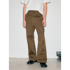 Costful Ro全棉高密斜纹复古棕色休闲裤男小众设计双腰头夏季长裤