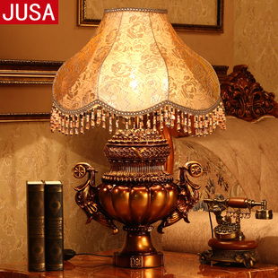 欧式别墅客厅台灯大厅书房，古典奢华树脂复古特大号艺术创意灯具