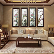 梅兰竹菊陶瓷画手绘山水景德镇瓷板画家居客厅沙发挂背景墙装饰画