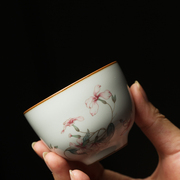 （少量）纯手工手绘花果品杯古韵清新茶杯陶瓷茶碗 茶盏功夫茶具