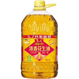 拼团更鲁花香飘万家5S压榨一级浓香花生油5.7L食用油粮油