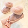 2023冬季宝宝雪地靴女童1一3岁软底婴儿学步鞋子加绒棉鞋短靴