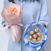 六一创意diy花束材料包零食(包零食，)糖果自制手工，花艺礼物幼儿园送小孩子