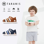 泰兰尼斯夏季拼色童鞋儿童，包头凉鞋男宝宝，防滑软底学步机能鞋