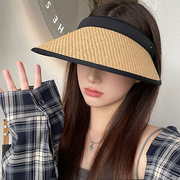夏季帽子女夏季防晒空顶帽韩版遮阳帽时尚发箍防紫外线