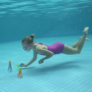 儿童潜水练习玩具潜水环游泳馆闭气装备水草训练教具玩水戏水小鱼