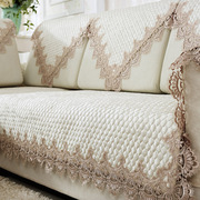简约现代布艺沙发垫，四季通用欧式蕾丝全盖沙发垫，防滑坐垫套装