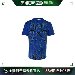 香港直邮VERSACE 范思哲 男士前卫图腾印花全棉短袖T恤