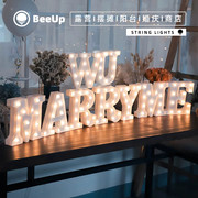 LED字母灯 求婚布置创意用品装饰 ins英文发光生日数字灯惊喜网红