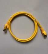 成本网线双绞线网络跳线，成品黄色8芯短网线，带水晶头1米网线