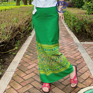 傣族女装半身裙多色筒裙长裙，民族服装裹裙，民族特色饭店工作服涤棉