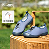Pansy日本女鞋拇指外翻鞋一脚蹬软底舒适妈妈鞋圆头平底单鞋春款