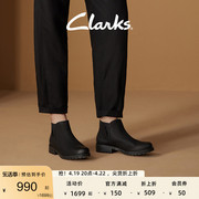 Clarks其乐女鞋时尚切尔西靴秋季复古中筒靴中跟短靴及裸靴