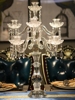 欧式水晶烛台玻璃婚庆，婚礼烛台家用浪漫烛光晚餐台灯北欧装饰摆件