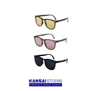 KANSAI折叠墨镜2022口袋墨镜个性酷潮女孩凹造型潮流防晒眼镜