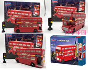 兼容乐高小颗粒积木英国伦敦双层观光巴士儿童益智拼装创意玩具
