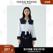 TeenieWeenie小熊奥莱衬衫女海军风上衣女白色盐系设计感女装