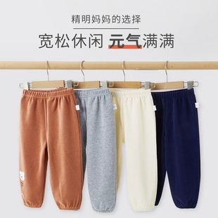 靓亮龙男女(龙男女)宝宝运动裤，冬季2023小童加厚保暖长裤婴儿裤子薄款
