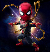 电影周边复仇者联盟3无限战争q版钢铁，蜘蛛侠关节可动手办模型摆件