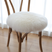 小沙羊毛坐垫圆形办公椅垫，羊毛皮沙发垫，圆凳子坐垫纯羊毛垫毛地毯