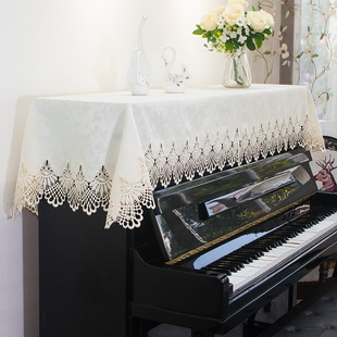 高档欧式布艺钢琴罩现代简约钢琴巾半罩桌布垫，电子琴防尘全罩盖布