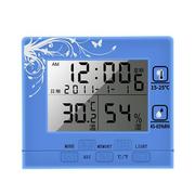 高精度电子数字显示干湿温度计，家用室内大屏数显，温湿度表背光闹钟