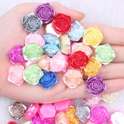 玫瑰花单面珍珠贴饰18mm10颗多色，可选diy手机，美容服饰配件散珠子