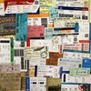 55张复古登机牌行李箱贴纸车票船票旅行纪念标签邮戳贴画拉杆箱贴