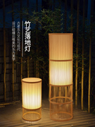 新中式简约竹编竹艺台灯，家居客厅榻榻米，现代创意复古实用床头灯