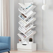 亿家达书架多层简易小书柜落地树形创意，置物架学生桌面现代收纳架