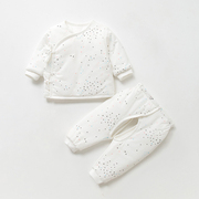 初生婴儿衣服秋冬宝宝棉袄套装新生儿衣服3个月薄棉秋装棉衣夹棉0