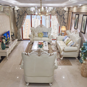 欧式123沙发 组合客厅整装 真皮沙发头层牛皮法式沙发小户型实木