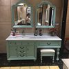 欧式浴室柜橡木梳妆台实木洗漱台洗手脸盆柜组合美式化妆台连体柜