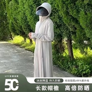 冰丝防晒衣女2024夏季款，外套女士户外防紫外线，长款防晒服轻薄