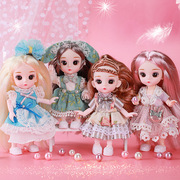 6个套装芭比洋娃娃玩具，大礼盒迷你小号公主，儿童女孩礼物仿真换装
