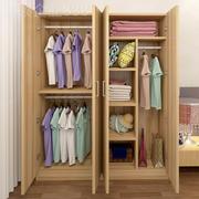衣柜现代简约经济型实木质，儿童简易板式卧室，收纳出租房用衣橱组装