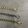 单肩斜挎长链条120厘米长复古金属链子包带肩带包链古铜金色黑