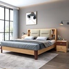 家具全实木床1.5米1.8北欧橡，木原m木色北欧风格双人简约主卧日式