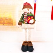 圣诞节商场柜台摆件圣诞老人雪人公仔，布店面(布，店面)橱窗装饰道具门迎