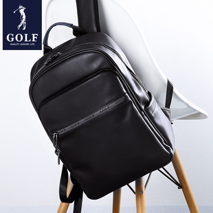 golf男皮包双肩包男包电脑包背包书包韩版大容量15.6寸电脑包休闲