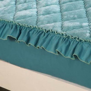 冬季法莱绒夹棉床笠单件18m加厚珊瑚绒床罩床套防滑床垫保护套