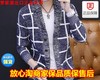 出口欧美2018秋冬男装男式针织，开衫加厚格子，毛衣男青年外套