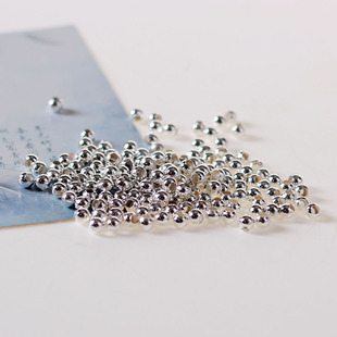 创意手工diy制作成人材料包串珠古银合金散珠学生4mm光珠孔2mm