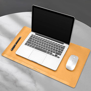 苹果鼠标垫大号笔记本电脑垫子办公家用桌垫真皮牛皮垫键盘垫加厚