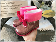 巴西meilissa儿童雨鞋，2024女童水鞋蝴蝶结卡通，小童防滑雨靴