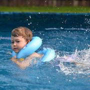 柯帛儿童背心浮圈便携游泳圈，水上玩具泳衣救生圈充气蓝色37468s(