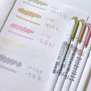 日本zebra斑马荧光笔wkt7淡色系双头荧光标记笔不晕染彩色记号笔学生，用手帐做笔记彩色划重点荧光笔新色