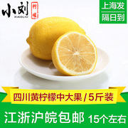 中果四川黄柠檬(黄柠檬，)2500g安岳柠檬，尤力克免新鲜多汁小刘
