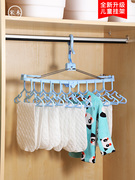 日式儿童衣架组合折叠衣柜，宝宝衣物收纳架大容量，童装晾晒衣架4146