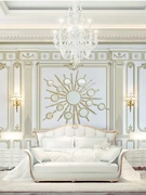 5d欧式石膏线壁纸轻奢立体电视背景，墙纸美式客厅卧室床头装饰壁画